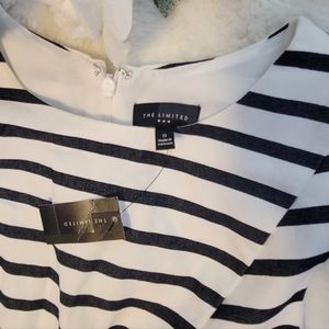 The LimitedWhite Striped Day Sheath Dress